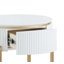 Table de bout en bois avec pieds en métal