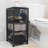 Mind Reader Multipurpose Cart with Drawers, Rolling Office Organizer and Storage Cabinet, Metal Mesh, Black