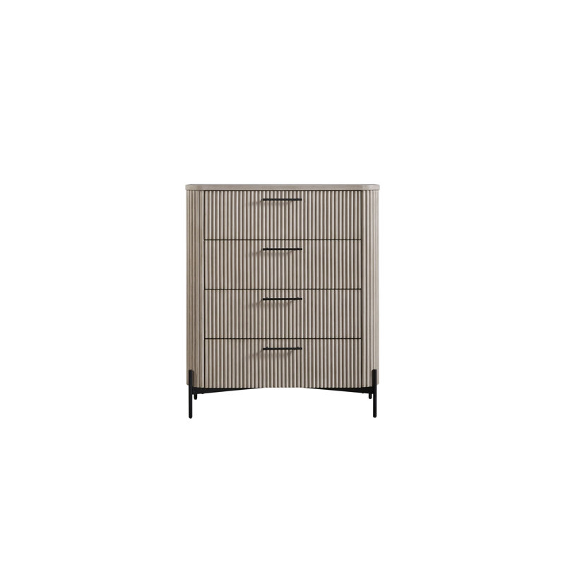 Commode 4 tiroirs Eastville, Taupe