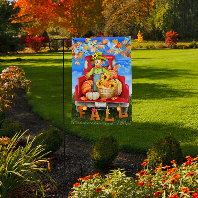 Fall Bounty Pickup Garden Flag