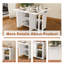 Table de salle à manger pliante 40 po avec îlot de cuisine et console avec 4 tablettes de rangement-134374980