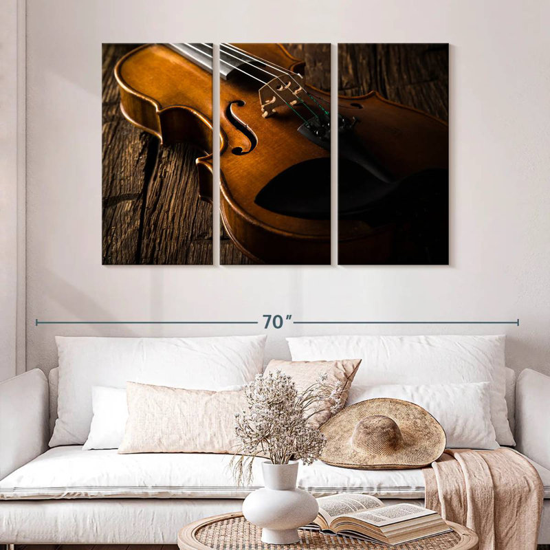 Abarca violon grain de bois, H 32 po x l 50 po