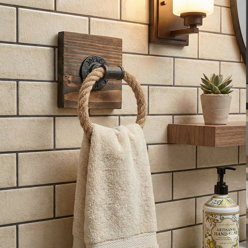 Wood 1 Towel Rack