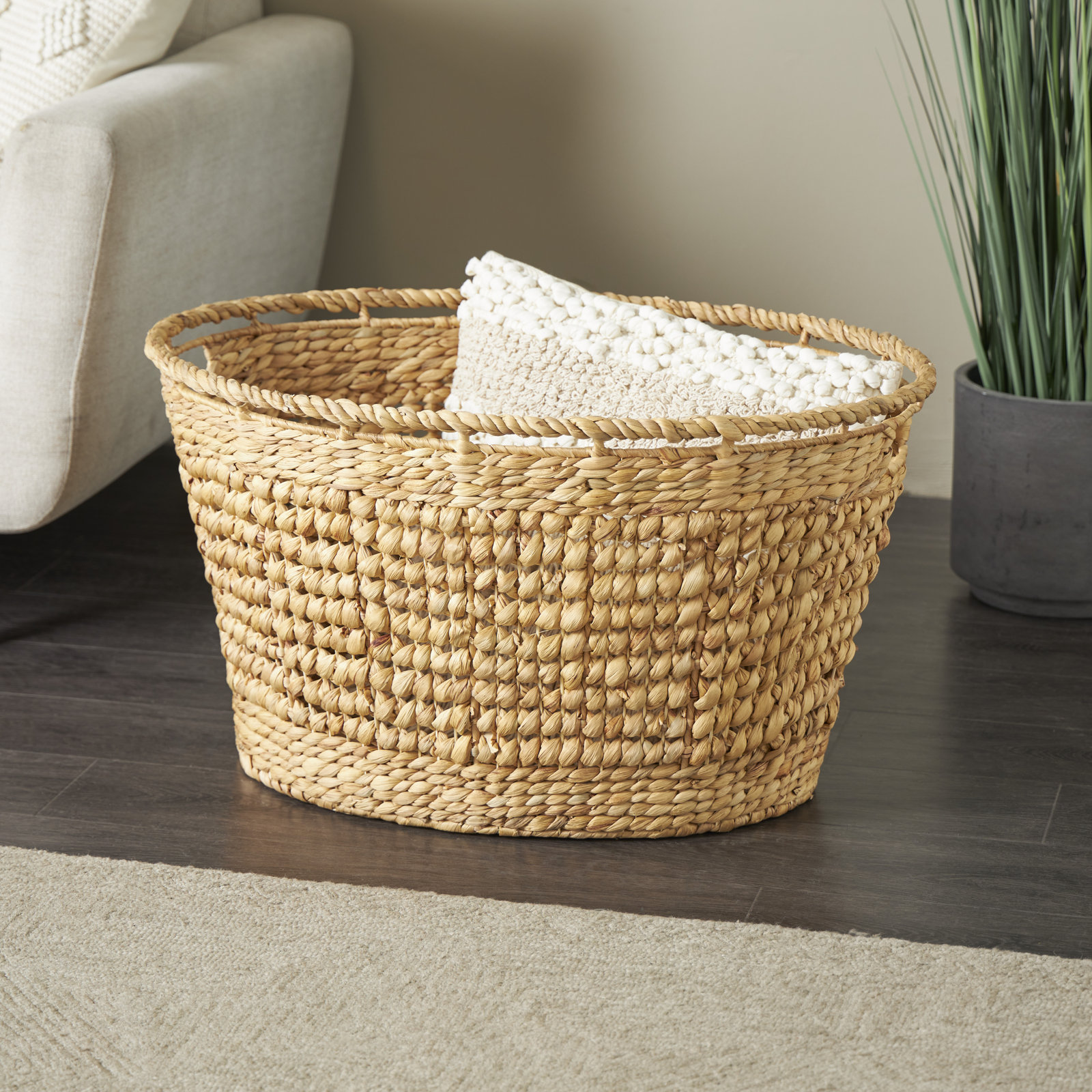 Delanta Handwoven Seagrass Storage Basket