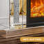 Merrissa Mirrored Electric Fireplace TV Stand with Electronic Fireplace
