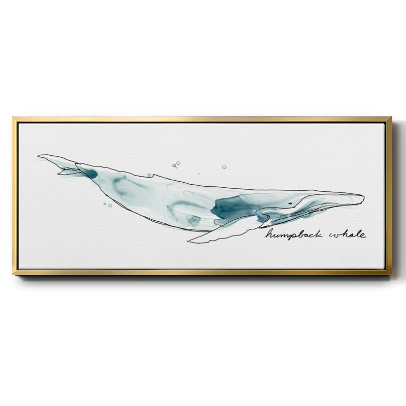Baleine II - toile encadrée, H 20 po x l 50 po