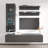 Visser 63" Modern Floating Wall Mounted Entertainment Center with 16-Color LED Lighting, High Gloss Finish-330037718