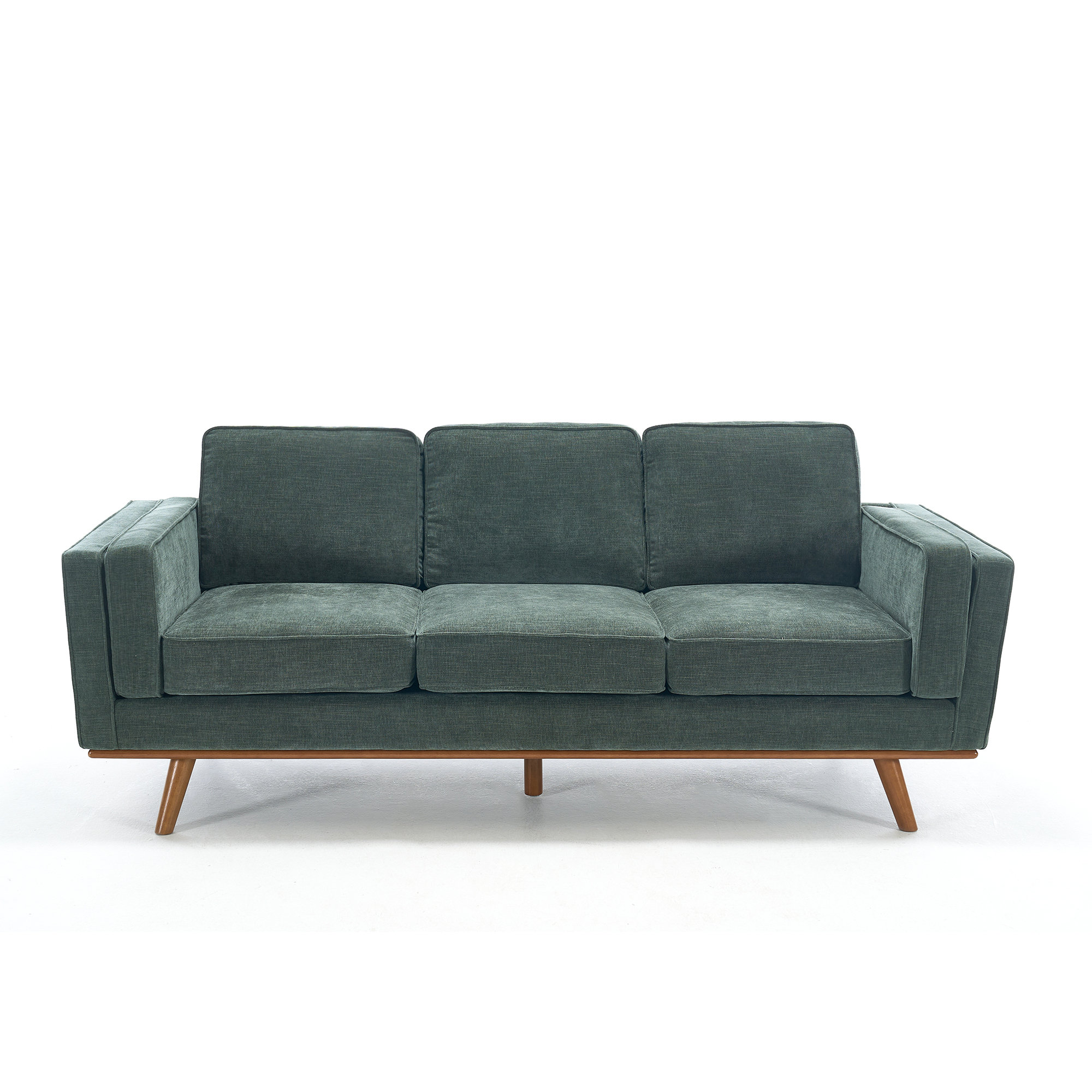 Estes 89.76'' Square Arm Sofa, Green
