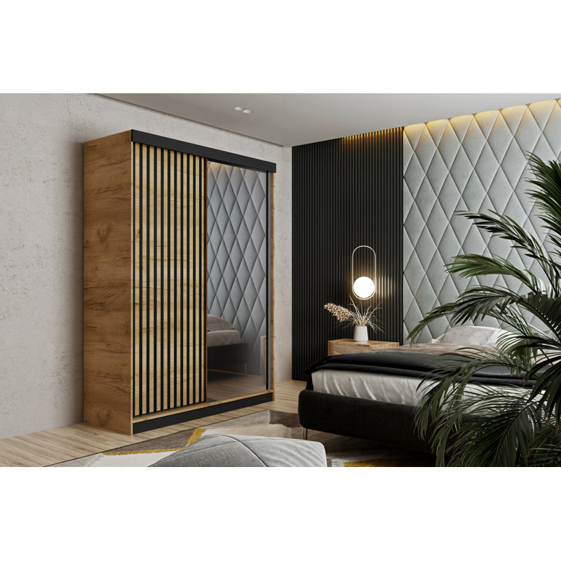 Modern Large 2 Door Wardrobe, Brown/Sonoma
