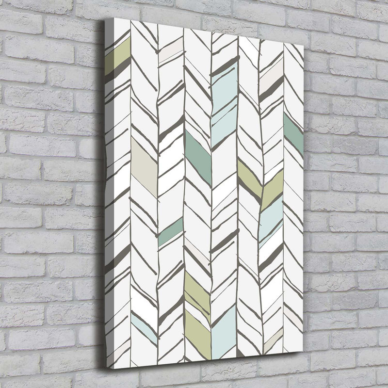 Herringbone Pattern - Wrapped Canvas Print
