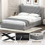 Structure de lit en métal avec tête de lit tapissier, tiroirs de rangement, ports de chargement USB et Type-C, aucun sommier nécessaire-1506108402-1506108398