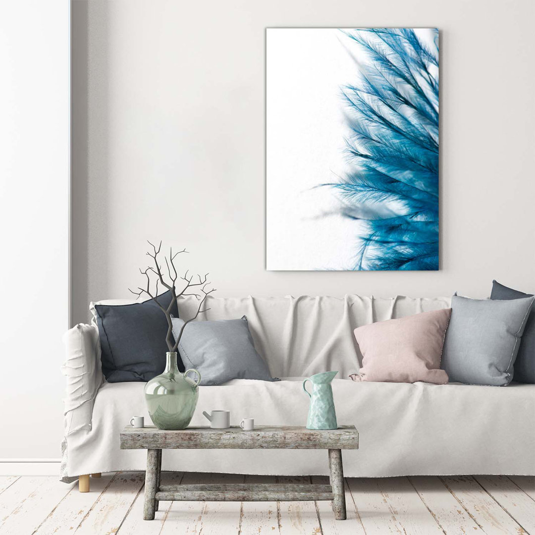 Blue Feathers - Wrapped Canvas Print