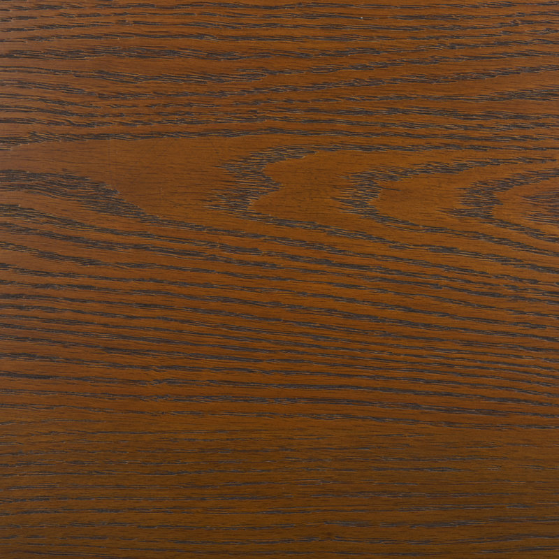 Christy Reeded Half Moon Console Table, Medium Oak