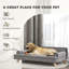 Cat Couch, Elevated Dog Sofa Bed with Cushion and Washable Cover