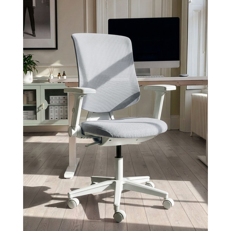 Beliani SERO Fabric Office Chair, Grey, Grey