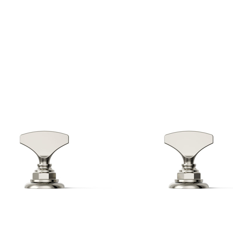 Artifacts Widespread Bathroom Sink Faucet Handles, Vibrant Polished Nickel