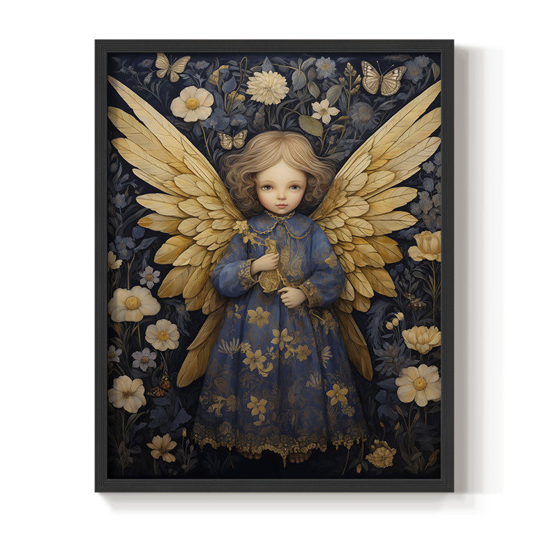 «Religious Series CECXCV III», reproduction d'art encadrée - bois massif, H 15 po x l 12 po, Noir, noir, noir, noir