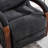 Aura Dual Motor Power Lift Chenille 180° Recliner With Wooden Armrests, Heated Massage, Side Pockets-1018217586