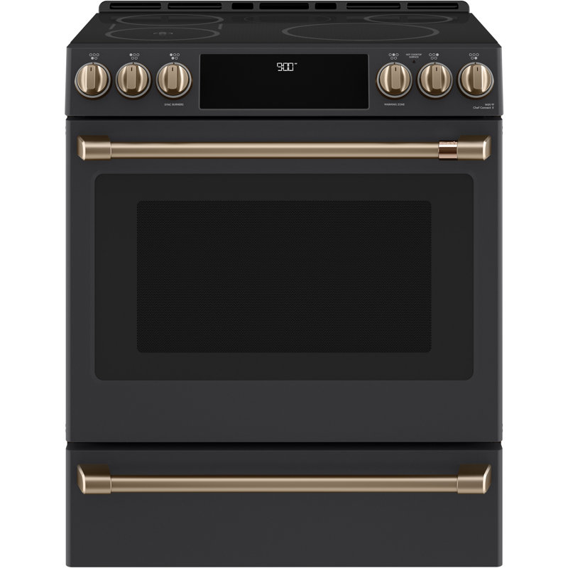 Front Control Induction Range Handle Kit, Brushed Bronze