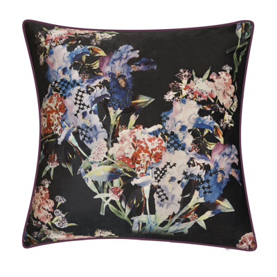 Floral Feather Reversible Throw Pillow