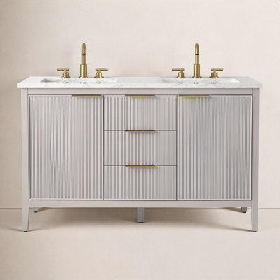 Bilroy 54" Pine Double Bathroom Vanity