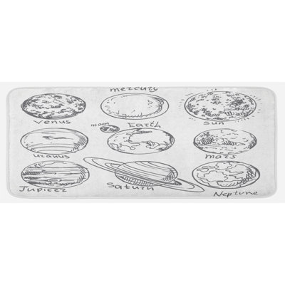 Modern & Contemporary Solid Color Synthetic Kitchen Mat