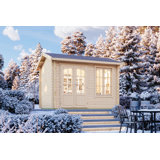 1 abri de jardin en bois massif Technoflex Chic-Sheds Sutton 11 pi x 10 pi avec 1 porte double et 1 fenêtre