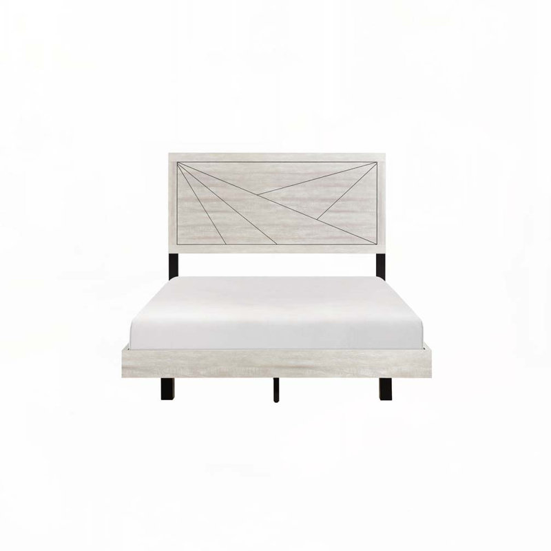 Gray Oak Finish Platform Bed