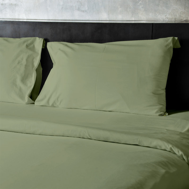 Ensemble de draps en microfibre Luxury Hotel Comfort, Vert, Ensemble de drap pour lit très grand avec drap-ho