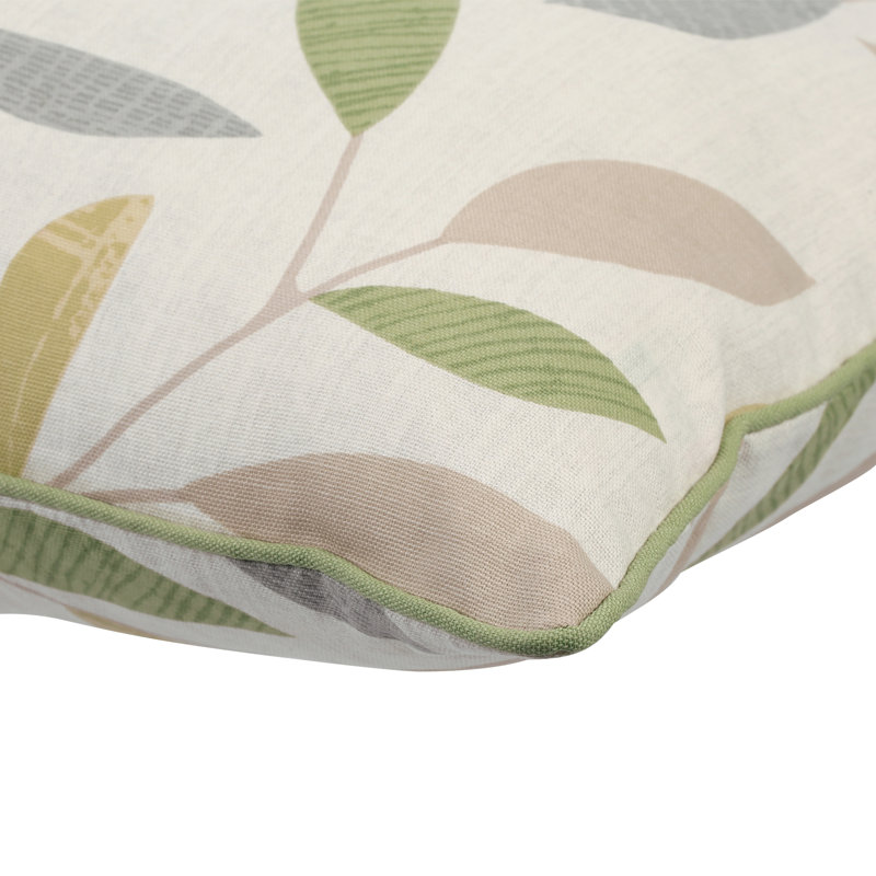Floral Square Cushion, Green
