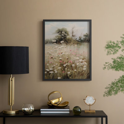 Impression florale vintage encadrée CCxxxiv - bois massif