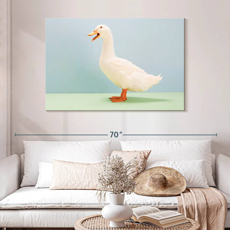 Canard blanc, H 32 po x l 48 po