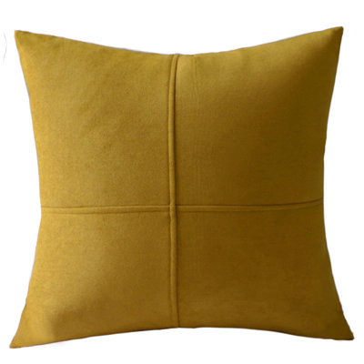 Beige Set of 2 Plain Colors Equal Quadrants Throw Pillows FULL set with inserts size 18"x18"