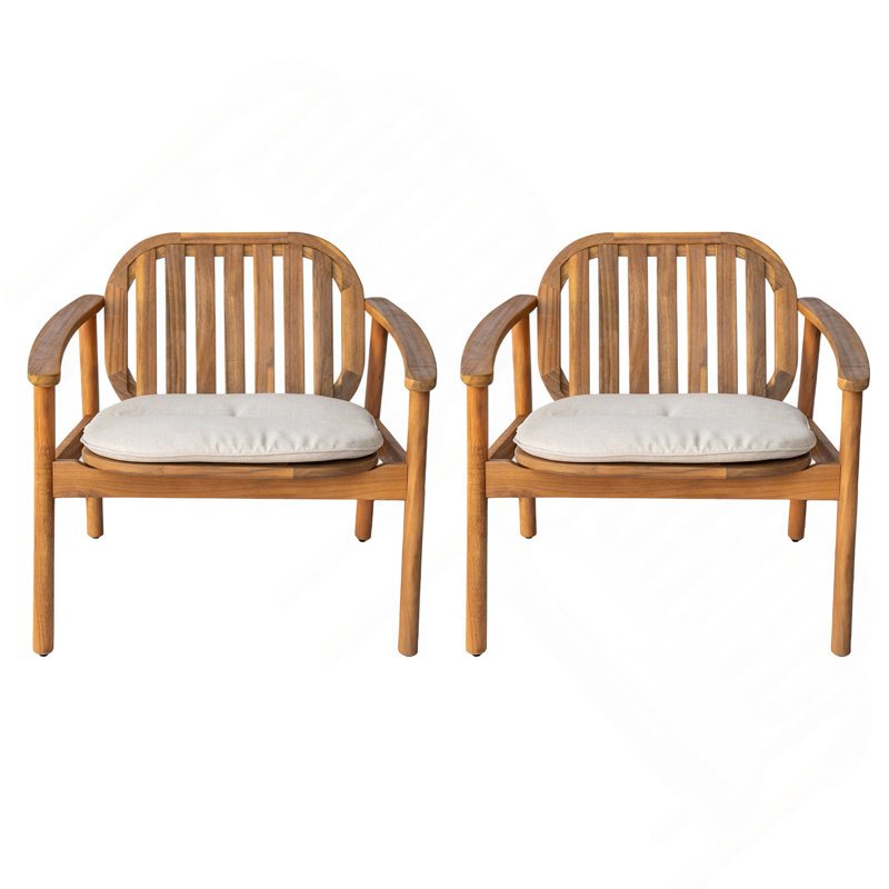 Fauteuil club avec coussin, ensemble de 2