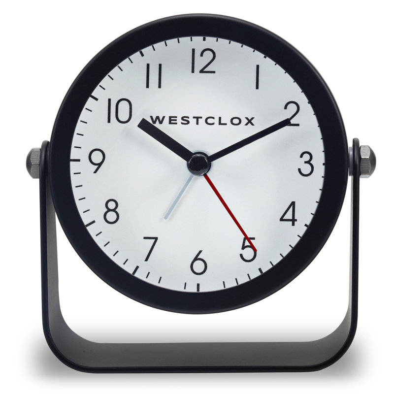 3.5" BLACK WESTCLOX TILT ALARM CLOCK