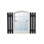 Two Batten, Three Board Open Vinyl Shutters Pair