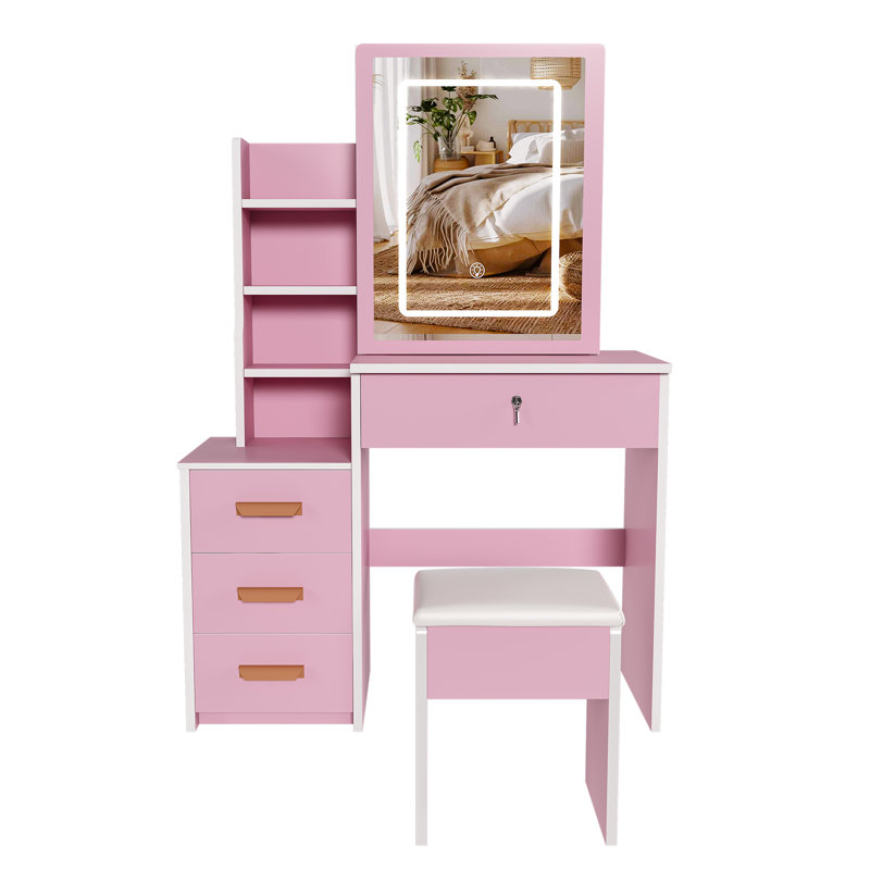 Dressing Table, Pink