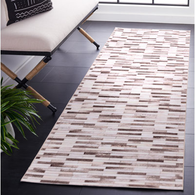 Tapis géométrique beige / brun Arrollo