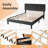 Platform Bed with Upholstered Adjustable Headboard, No Box Spring Needed-119552391-71962125