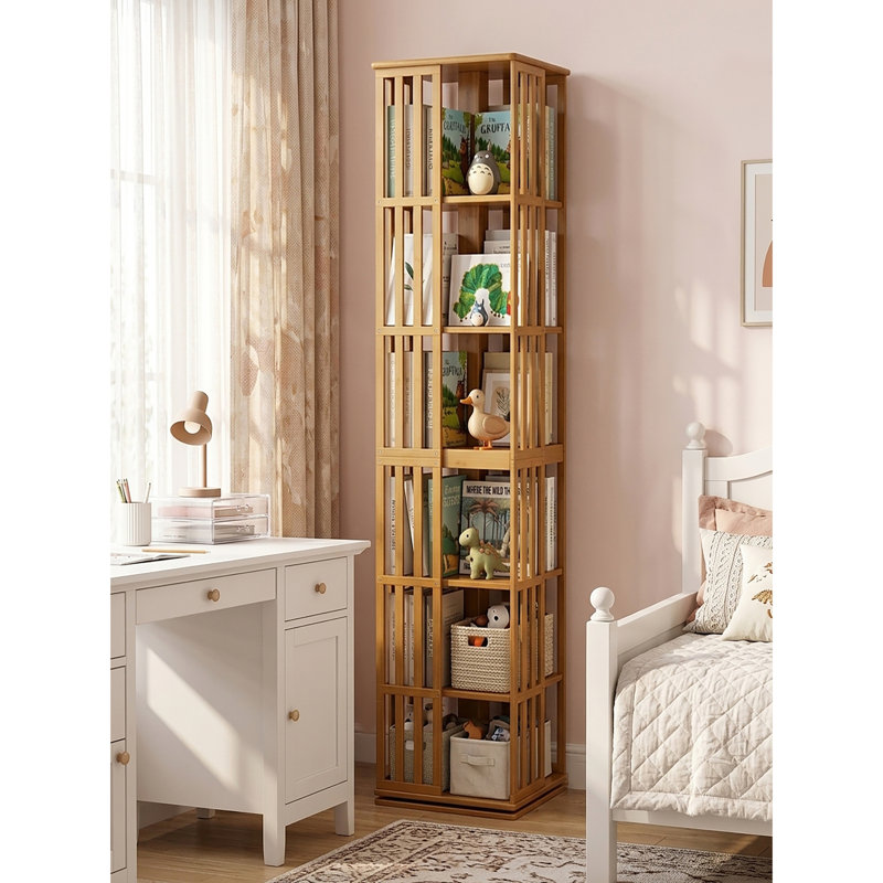 Rotating Bookshelf Tower