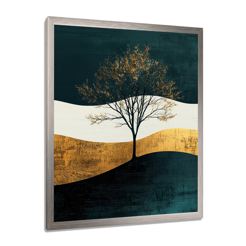 Lamkin - Paysages, art mural, salon, Argent, H 32 po x l 24 po, Reproduction encadrée d'une seule photo