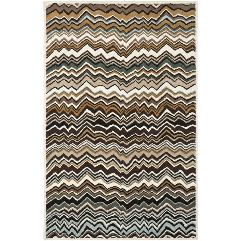 Tanner Hand Tufted Wool Abstract Rug, Rectangle 3' x 5'