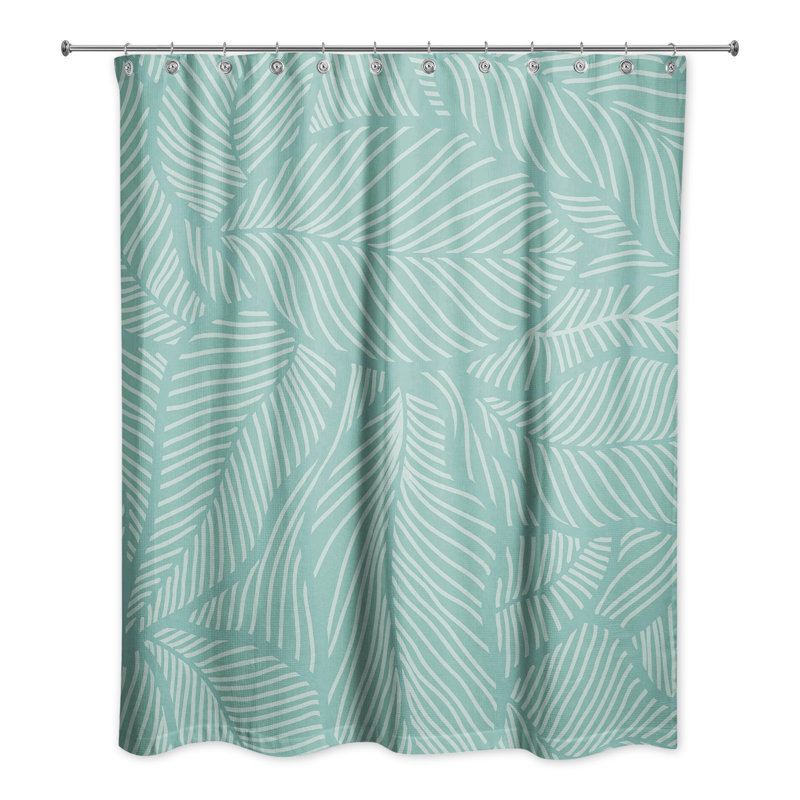 Rideau de douche simple Krol, Motif floral jaune