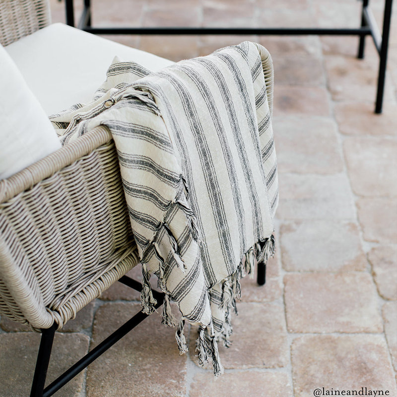 Drama Beach/ Bath Towel, Brown/Beige Striped