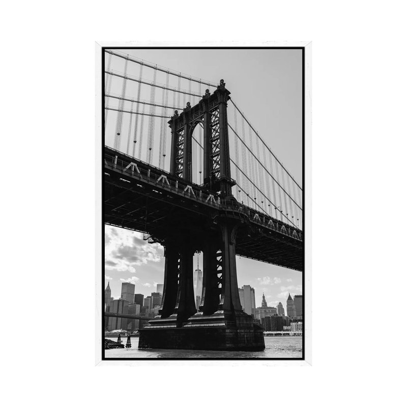 Dumbo Brooklyn V 1 Piece Wall Art on Canvas, 152.4cm H x 101.6cm W x 3.81cm D, White Framed