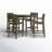 Carlleen 4 - Person Wood Patio Dining Set with Oval Table-1693295546