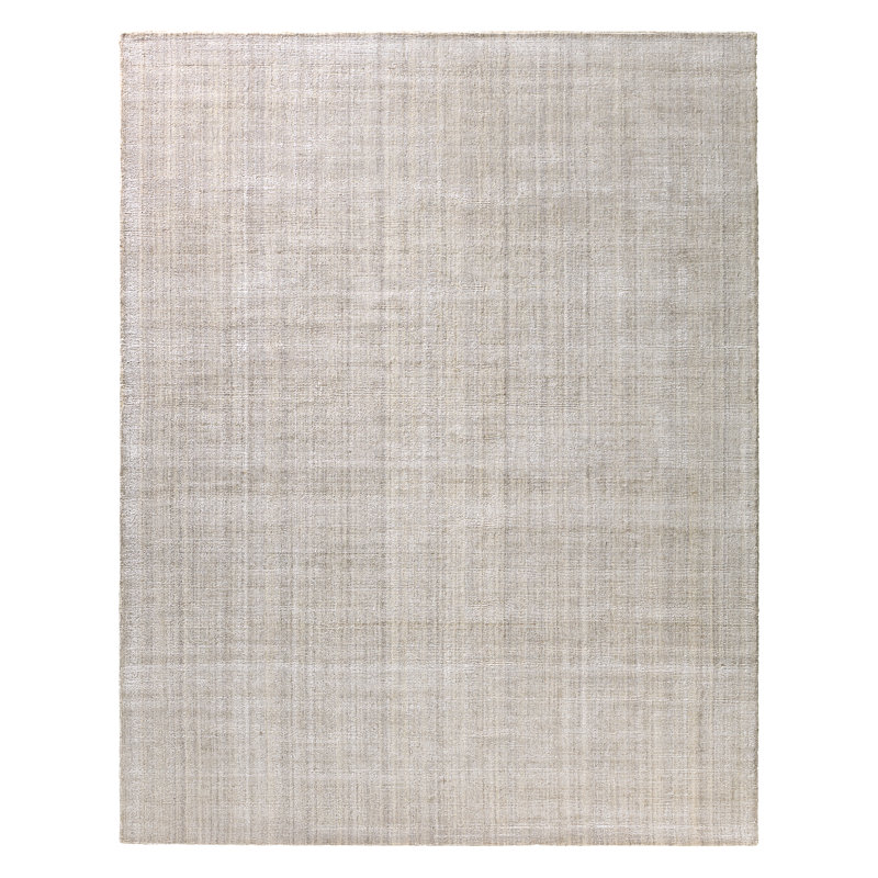 Tapis crème / gris tissé à la main , Rectangle 12 pi x 18 pi
