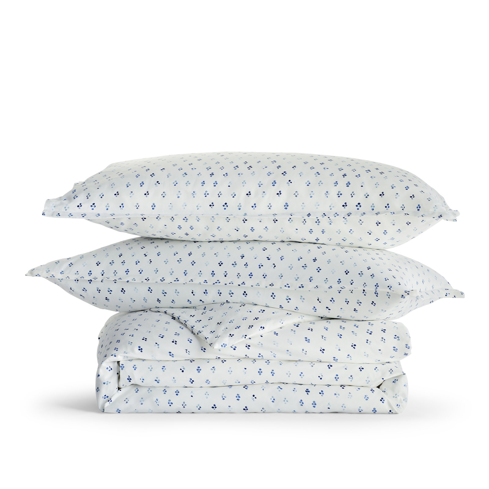 Cotton Duvet Cover Set, Twin Duvet Set + 1 Sham, Blue