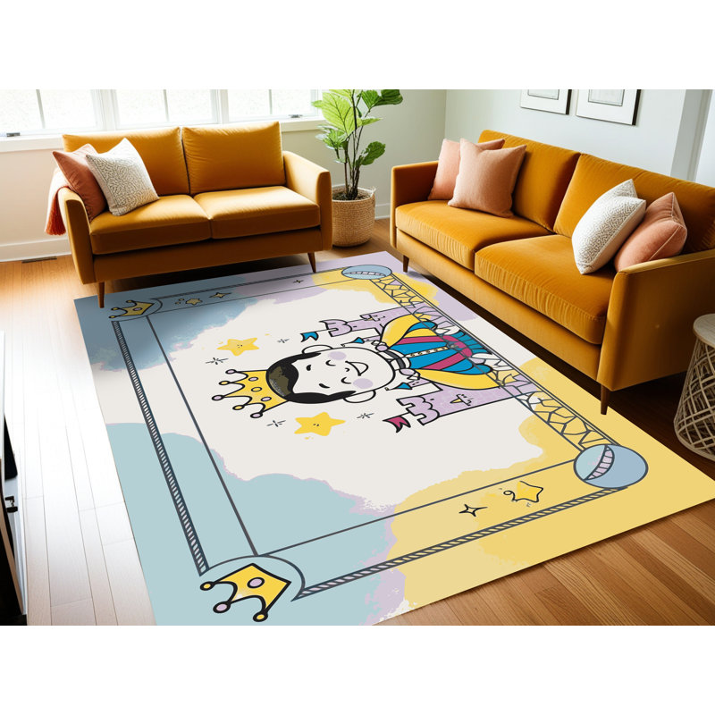 Tapis fantaisie lavable Gemma, Rectangle 7 pi x 9 pi