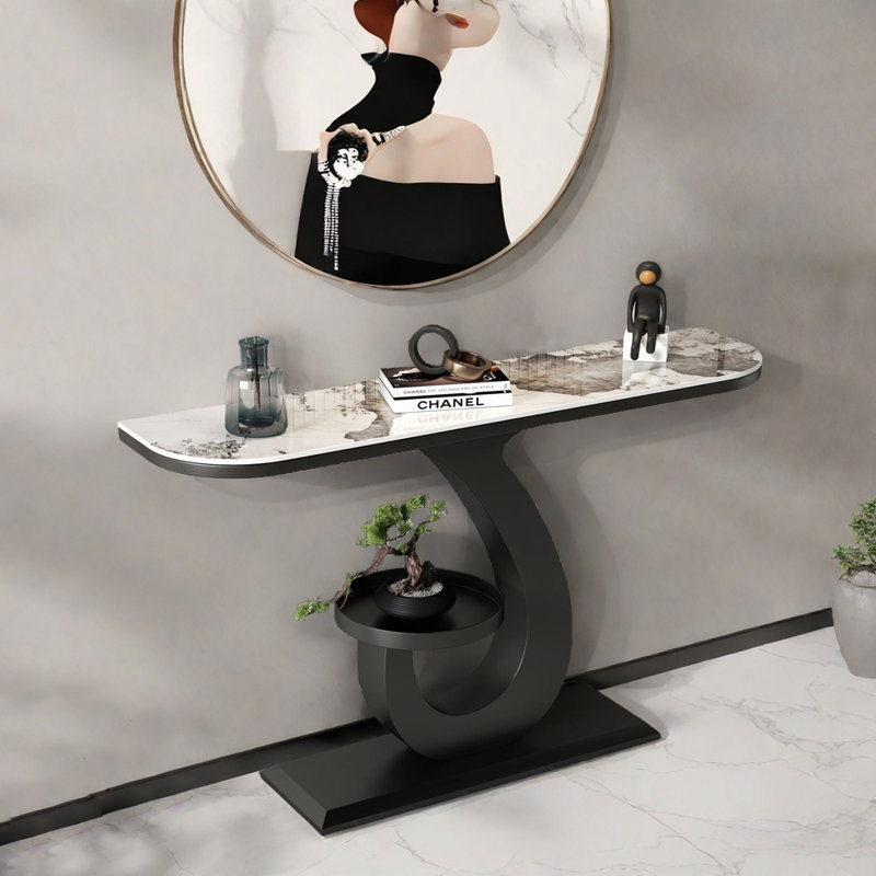 Console Luxury, 31.5" H x 47.2" W x 11.8" D, Noir